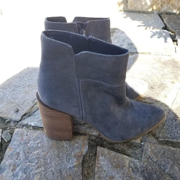 Nine West Kirbyo Suede Leather Heel Boots Size 7.5 - Picture 3 of 11